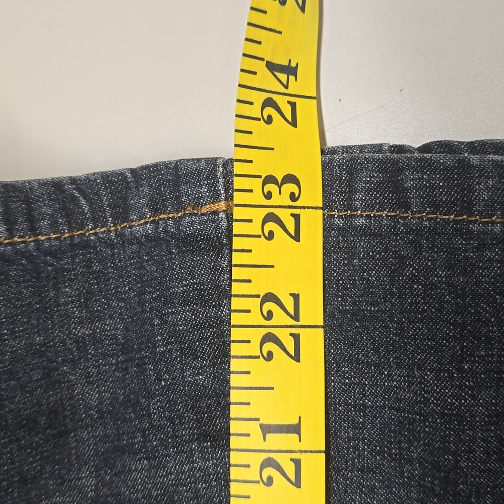Jeanology Collection Classic Dark Blue Wide Leg Jeans, Sz12 - Picture 9 of 12